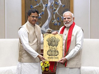Tripura CM met Prime Minister Modi in New Delhi. TIWN Pic Oct 15