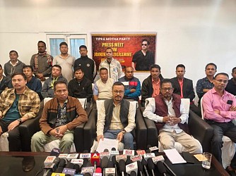 Tipra Motha press meet, joining program. TIWN Pic Dec 9