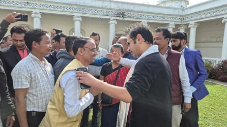 Tipra Motha joining program at Palace, Agartala. TIWN Pic Dec 10
