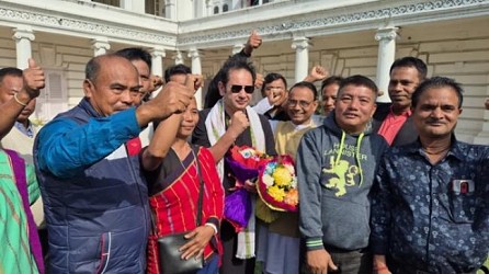 Tipra Motha joining program at Palace, Agartala. TIWN Pic Dec 10