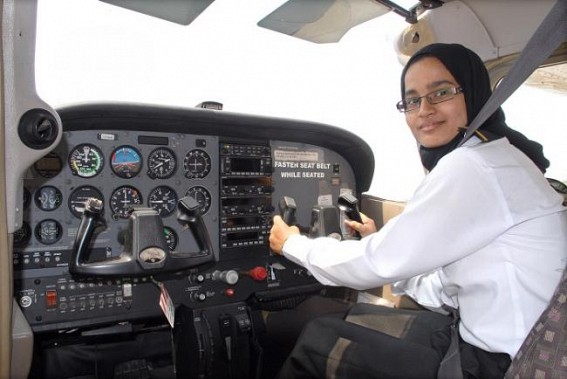 A bakery worker's daughter gets her wings