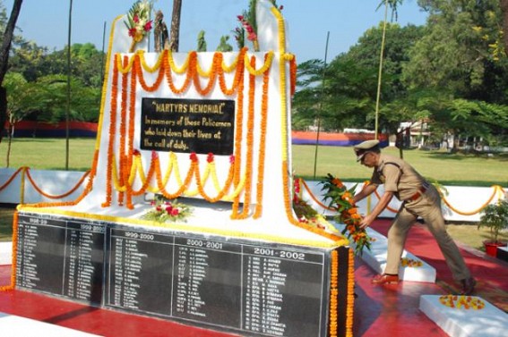 Police Martyr's Day observed in Tripura Police Martyr's Day observed in Tripura