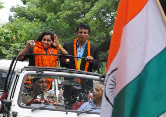 Golden Girl of India “Dipa†arrives Tripura Golden Girl of India “Dipa†arrives Tripura