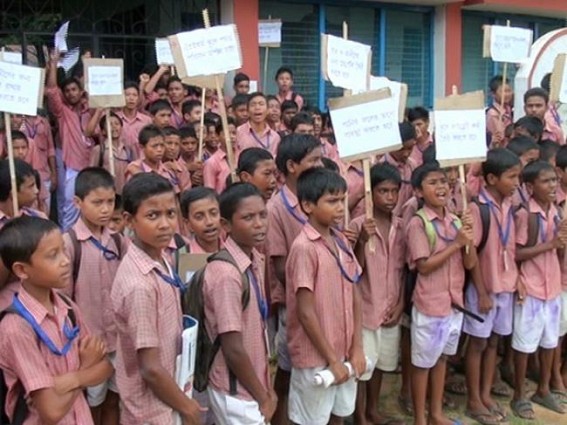 Unrest situation in Taikurma H.S School at Manu ,Santirbazar South Tripura Unrest situation in Taikurma H.S School at Manu ,Santirbazar South Tripura