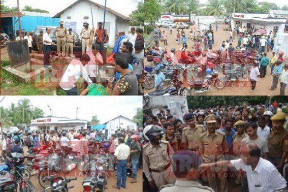 Tripura's Fuel crisis cripples public transportation : â€˜Who fuels Tripura CPI-M Ministers' vehicles ?â€™ ask common masses : Common men hit streets demanding Petrol, Diesel : Chief Minister, Civil Supplies Minister still remain in slumber 