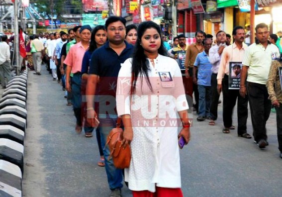 Journalists held silent protest march in State Capital : Sept 20 will be observed as a Black Day in Tripura 
