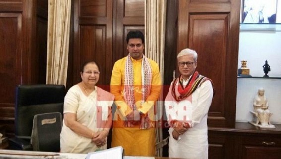 Tripura CM, Finance Minister  fly to Delhi