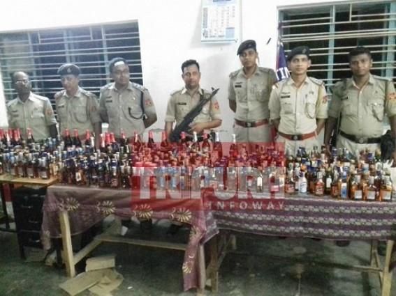 Liquor worth Rs. 50,000 seized by Amtali Police, 3 arrested Liquor worth Rs. 50,000 seized by Amtali Police, 3 arrested