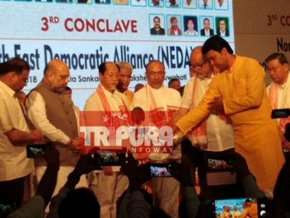 NEDA not working for â€˜Algawadâ€™, but for Sab-ka-Sath, Sab-ka-Bikas : Amit Shah opposes state divisions 