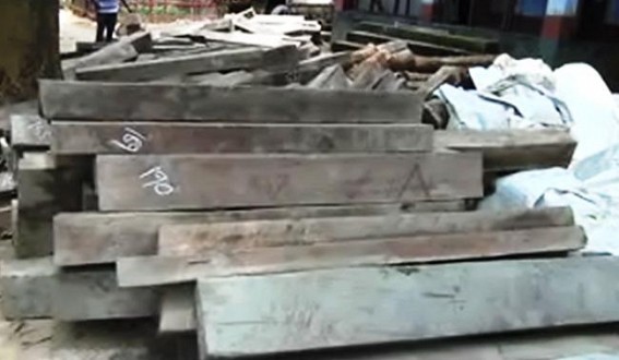 Forest Dept seized Rs. 7 lakhs woods at Sonamura