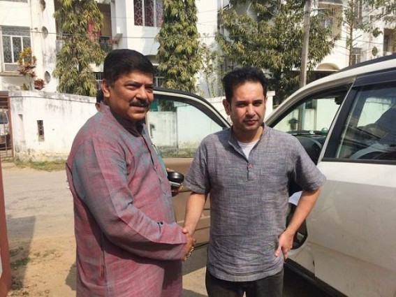 BJP Minister Sudip Barman meets Congress leader Pradyot Manikya