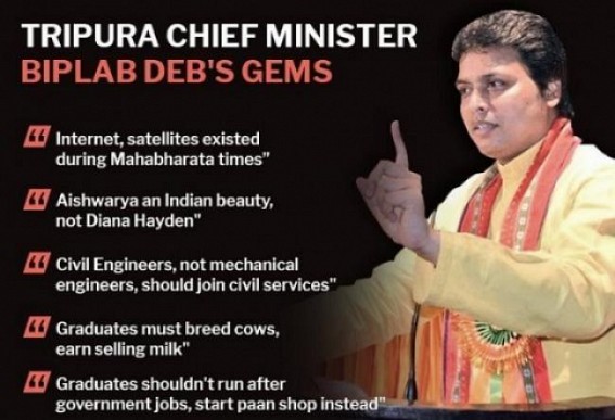 Indiaâ€™s 1st MOTORMOUTH CM Biplabâ€™s â€˜unbelievableâ€™ gaffes damaged Tripuraâ€™s image nationally,  entertained Netizens, Tripura turned a MEME Factory in JUMLA BJPâ€™s 1 year misrule 