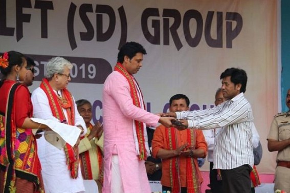 NLFT-SD Ultras surrender marks Modi Govt's bold steps to contain Militancy :  Tripura CM's message to Ultras likely to end Militancy in Tripura