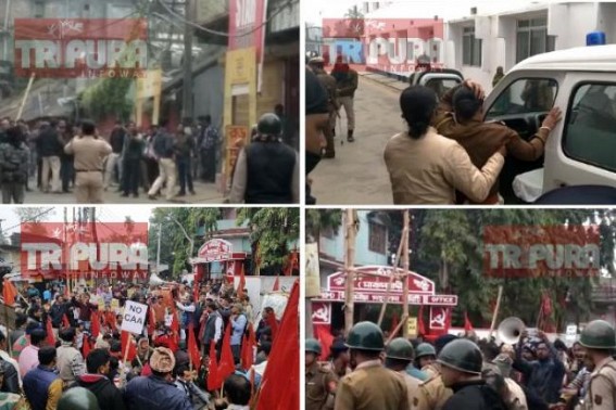 Anti-CAA Protest leads violence in Tripura, statewide protests staged : CPI-M activists, Police Officials injured in BJP’s stone pelting in South Tripura Anti-CAA Protest leads violence in Tripura, statewide protests staged : CPI-M activists, Police Officials injured in BJP’s stone pelting in South Tripura