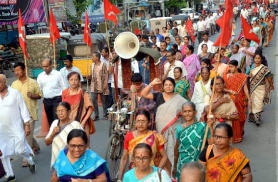 â€˜Inquilab Zindabadâ€™ roars hit Agartala Rajpath against BJPâ€™s massive poll violence