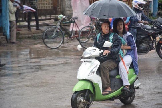 Rain showers on Northeast : Normal lives disrupted in Tripura