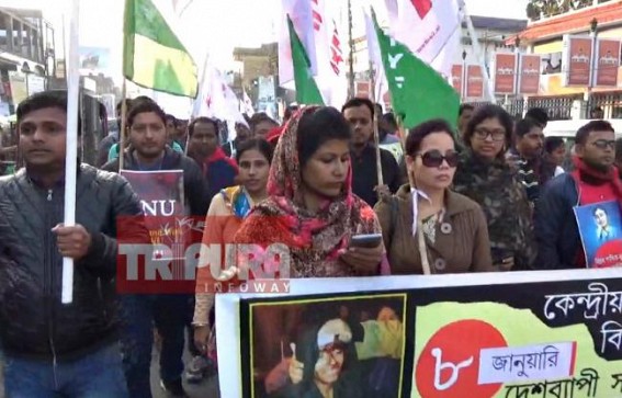 DYFI, TYF held massive rally in support of January 8 Strike