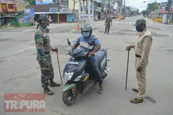 8 persons were arrested in Agartala for breaking â€˜Complete Lockdownâ€™ 