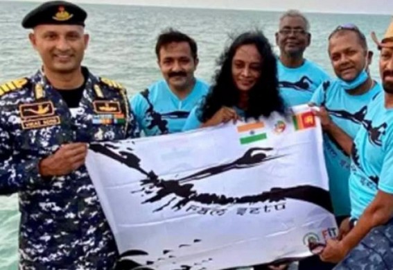 Syamala second Indian woman to conquer Palk Strait