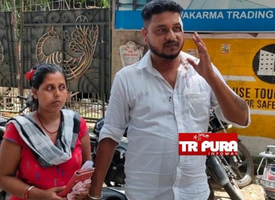 BJP’s Infighting: BJP Youth Leader was beaten up by miscreants in front of his Wife in Barjala (Agartala) BJP’s Infighting: BJP Youth Leader was beaten up by miscreants in front of his Wife in Barjala (Agartala)