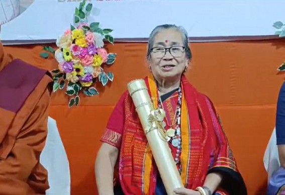 Padmashree Rekha Chakma was felicitated by Chakma Youth Forum at Buddha Bihar