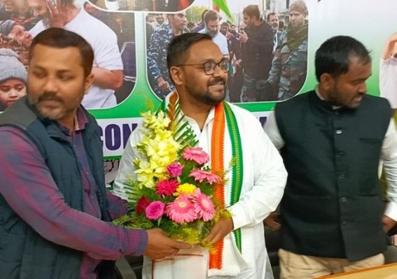 Tripura’s newly appointed Youth Congress President puts Unemployment issue first