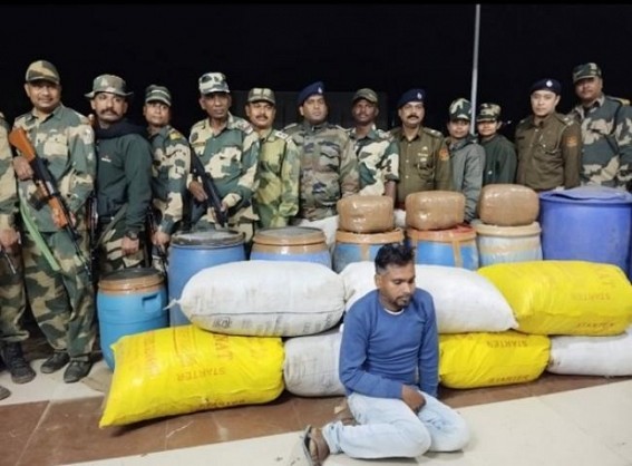 1 arrested with Rs.1.50 Crores Ganja in Sonamura