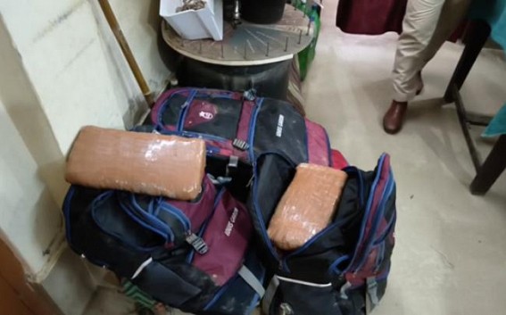 Teliamura Police Seized 37 KG Ganja from a Forest 