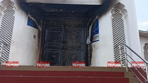 Unknown Miscreants Set Fire On Neermahal Palace
