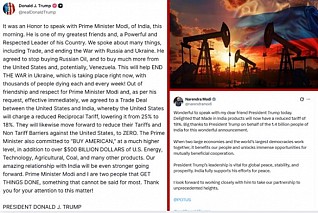 India-US Trade to Resume as Tariffs downed from 50% to 18%