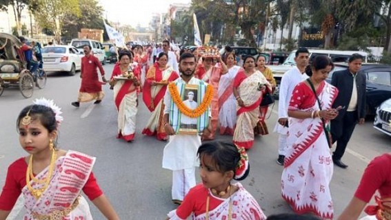 A rally was organized to mark saint Sri Ramthakur on his 166th birth anniversary in Agartala. TIWN Pic Jan 31