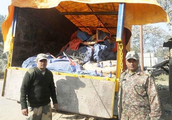 Phensedyl worth Rs. 25 lakh seized by BSF in Churaibari Phensedyl worth Rs. 25 lakh seized by BSF in Churaibari