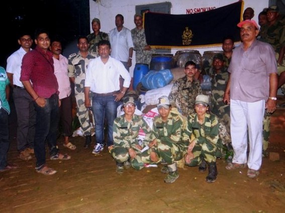 SDM Sonamura, BSF conduct raids, seizes ganja worth Rs.40 Lakhs SDM Sonamura, BSF conduct raids, seizes ganja worth Rs.40 Lakhs
