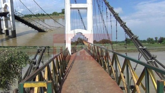 Four years old Hanging Bridge collapsed in Manik's Golden era Four years old Hanging Bridge collapsed in Manik's Golden era
