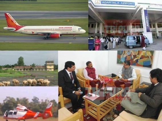 After Railways, Tripura's Air connectivity to get a boost under Modi Govt's UDAN : AAI Chief arrives in Tripura : Kailashahar Airport will be the first project After Railways, Tripura's Air connectivity to get a boost under Modi Govt's UDAN : AAI Chief arrives in Tripura : Kailashahar Airport will be the first project