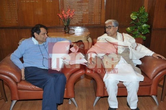 Manik Sarkar cajoles Union Railway Minister for joint inauguration of Agartala-Udaipur line on Jan 24, bankrupt CPI-M rides on Modi’s development drive to boost votebanks across Tripura Manik Sarkar cajoles Union Railway Minister for joint inauguration of Agartala-Udaipur line on Jan 24, bankrupt CPI-M rides on Modi’s development drive to boost votebanks across Tripura