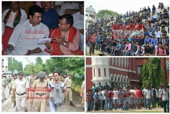 BJP’s ‘Acche Din’ JUMLA : Tripura’s ‘Around 8000 youths to be affected with Existing Job Recruitment's Cancellation by BJP-IPFT Govt BJP’s ‘Acche Din’ JUMLA : Tripura’s ‘Around 8000 youths to be affected with Existing Job Recruitment's Cancellation by BJP-IPFT Govt