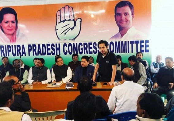 Pradyot talks on NRC in Congress meeting Pradyot talks on NRC in Congress meeting