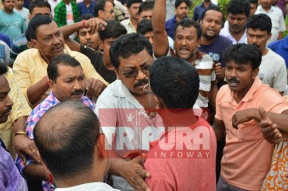 Mafia led money extortion at Nagerjala bus stand : Bus drivers in protest Mafia led money extortion at Nagerjala bus stand : Bus drivers in protest
