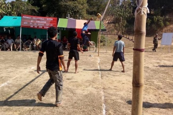 Friendly volleyball match organized by Assam Rifles Friendly volleyball match organized by Assam Rifles