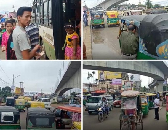 Unruly drivers showed ‘thumbs down’ to Traffic Rules : Agartala hit by traffic jam, Traffic Dept in slumber Unruly drivers showed ‘thumbs down’ to Traffic Rules : Agartala hit by traffic jam, Traffic Dept in slumber