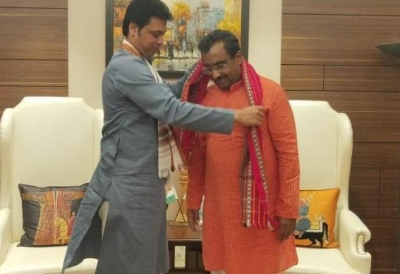 CM Biplab Deb met Ram Madhav, J P Nadda at New Delhi CM Biplab Deb met Ram Madhav, J P Nadda at New Delhi