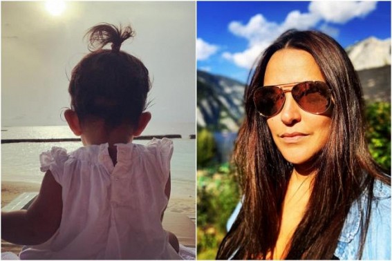 Neha Dhupia shares first pic of daughter Mehr on social media Neha Dhupia shares first pic of daughter Mehr on social media