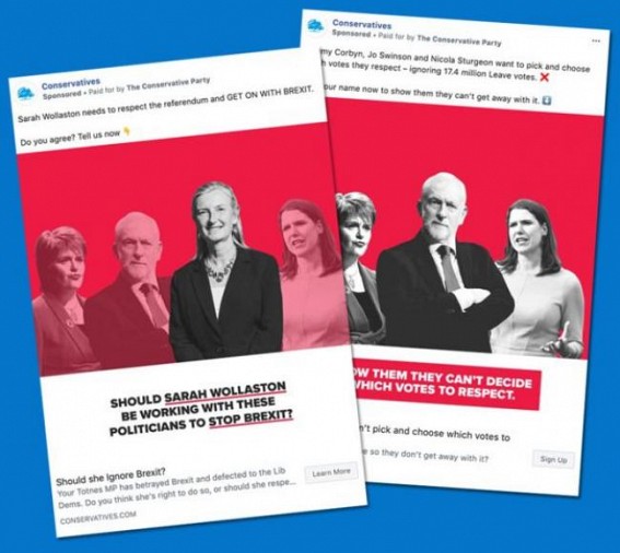 Conservatives target over-45s with FB Brexit ads Conservatives target over-45s with FB Brexit ads