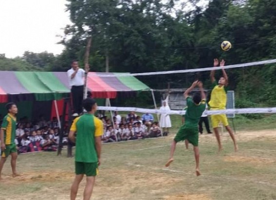 Assam Rifles organised a Friendly Volleyball match at Mandai Assam Rifles organised a Friendly Volleyball match at Mandai