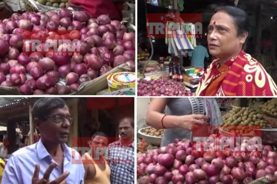 Onion’s highest price of season worries people : Rs. 80 onion per kilo recorded today in Agartala markets, Rs. 100 in semi-urban areas Onion’s highest price of season worries people : Rs. 80 onion per kilo recorded today in Agartala markets, Rs. 100 in semi-urban areas