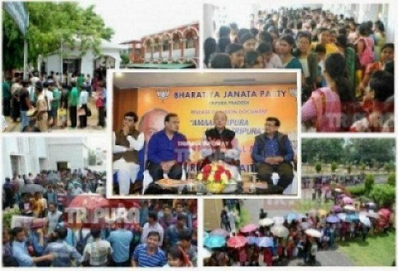 BJP’s JUMLA promise of 50,000 State Govt jobs in 1 year turned massive fraud after 20 months of Election victory : Terminations, Massive Taxation rows suffocate normal lives BJP’s JUMLA promise of 50,000 State Govt jobs in 1 year turned massive fraud after 20 months of Election victory : Terminations, Massive Taxation rows suffocate normal lives