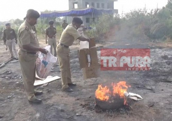 Around 40,000 Yaba tablets destroyed by Police Around 40,000 Yaba tablets destroyed by Police
