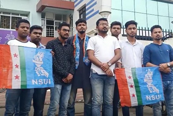 Khowai Professor beaten by students, harassed by Police : NSUI protested Khowai Professor beaten by students, harassed by Police : NSUI protested