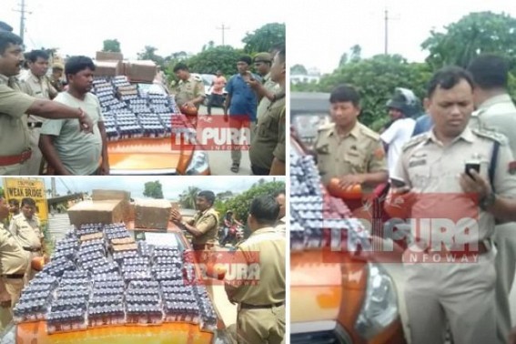 Ambassa Police scored major success, huge quantity Phensedyl bottles seized from car during regular patrolling, 1 arrested Ambassa Police scored major success, huge quantity Phensedyl bottles seized from car during regular patrolling, 1 arrested
